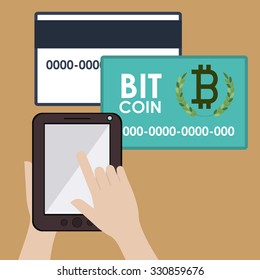 bitcoin trading design, vector illustration eps10 graphic 