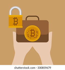 bitcoin trading design, vector illustration eps10 graphic 