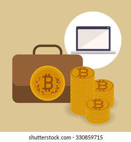 bitcoin trading design, vector illustration eps10 graphic 