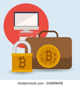 bitcoin trading design, vector illustration eps10 graphic 