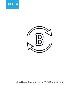Icono de esquema de transacción de Bitcoin Ilustración de vector