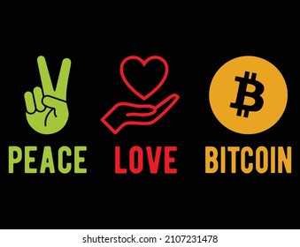 Bitcoin T-shirt Design Graphic Vector.