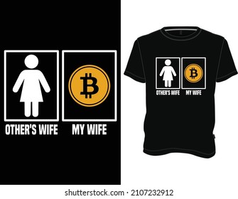 Bitcoin T-shirt Design Graphic Vector.