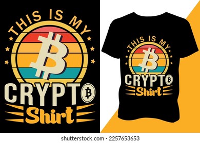 Bitcoin T-Shirt Design. Treading T-shirt design