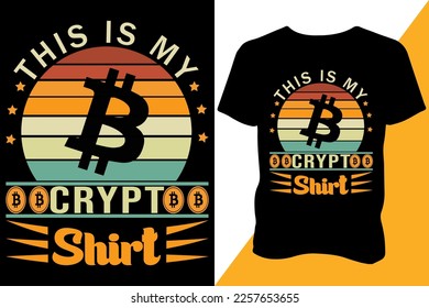 Bitcoin T-Shirt Design. Treading T-shirt design