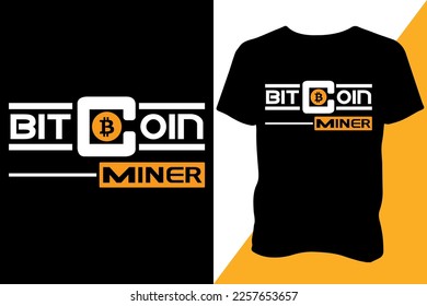 Bitcoin T-Shirt Design. Treading T-shirt design