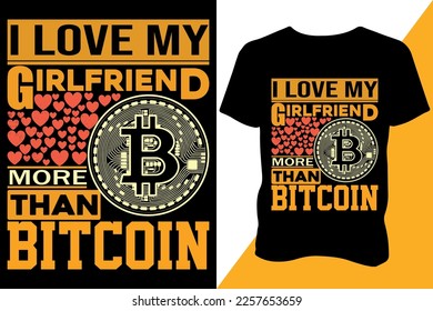 Bitcoin T-Shirt Design. Treading T-shirt design