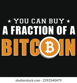 Bitcoin typography tshirt design vector design 