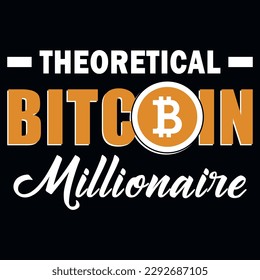 Bitcoin typography tshirt design vector design 