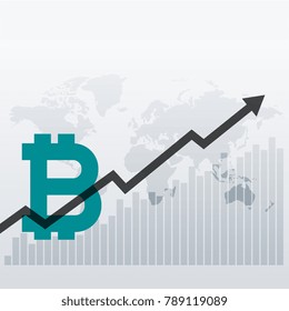 Bitcoin-Aufwärtswachstumsplan-Designhintergrund