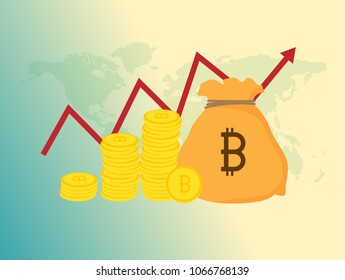 Bitcoin vector concept illustration