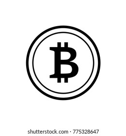 Bitcoin vector. Cryptocurrency. Virtual money vector. Coin, money.