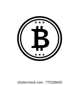 Bitcoin vector. Cryptocurrency. Virtual money vector. Coin, money.