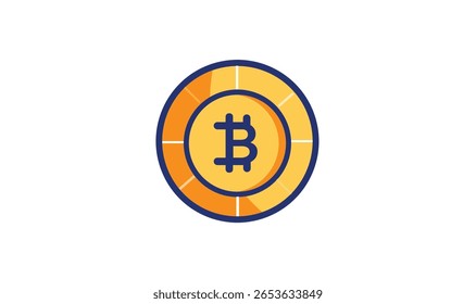 Bitcoin design vetorial para uso.