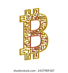 Bitcoin vector. Dinero electrónico. Bitcoin abstracto. Negocio electrónico bitcoin.