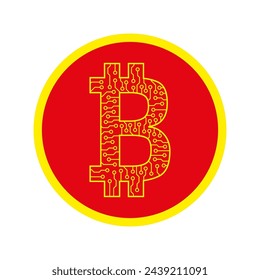 Bitcoin vector. Electronic money. Abstract Bitcoin. Electronic business bitcoin.
