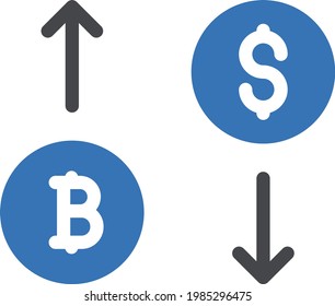 icono de color de glifo vector de bitcoin