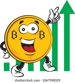 bitcoin vector going up chart