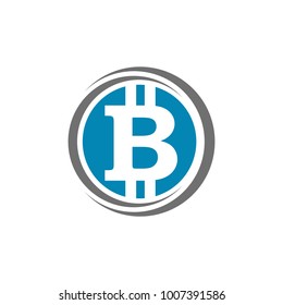 Bitcoin vector graphic logo design