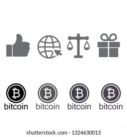 bitcoin vector icon 10 eps