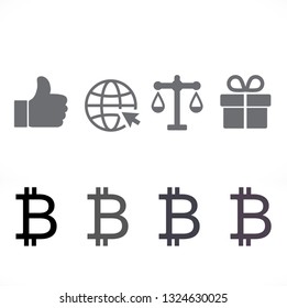 bitcoin vector icon 10 eps