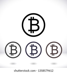 bitcoin vector icon 10 eps