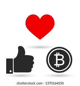 bitcoin vector icon 10 eps
