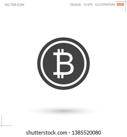 bitcoin vector icon 10 eps. lorem ipsum Flat Design JPG