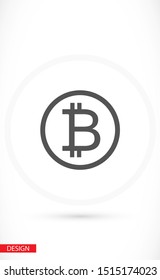 bitcoin vector icon 10 eps. lorem ipsum Flat Design JPG