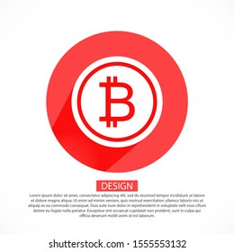 bitcoin vector icon 10 eps. lorem ipsum Flat Design JPG