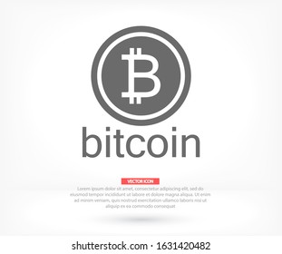 bitcoin vector icon 10 eps. lorem ipsum Flat Design JPG