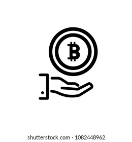 Bitcoin vector icon