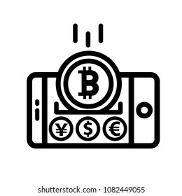 Bitcoin vector icon