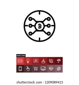 Bitcoin vector icon