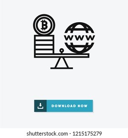 Bitcoin vector icon