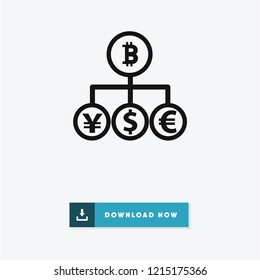 Bitcoin vector icon