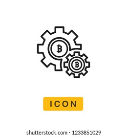 Bitcoin vector icon