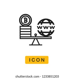 Bitcoin vector icon