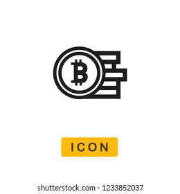 Bitcoin vector icon