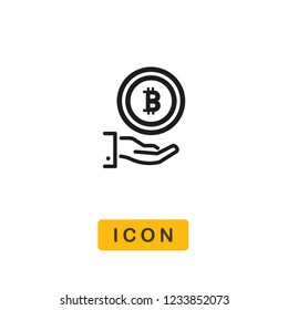 Bitcoin vector icon