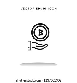 Bitcoin vector icon