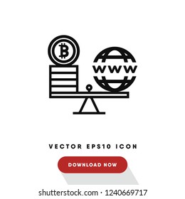 Bitcoin vector icon