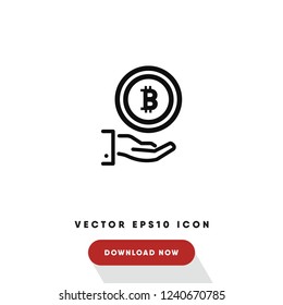 Bitcoin vector icon