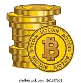 Bitcoin vector icon