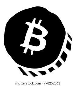 Bitcoin vector icon