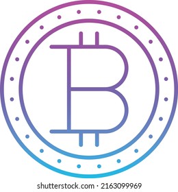 Bitcoin vector icon. Can be used for printing, mobile and web applications.