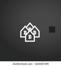 Bitcoin vector icon. Bitcoin concept stroke symbol design. Thin graphic elements vector illustration, outline pattern for your web site design, logo, UI. EPS 10.