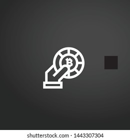 Bitcoin vector icon. Bitcoin concept stroke symbol design. Thin graphic elements vector illustration, outline pattern for your web site design, logo, UI. EPS 10.