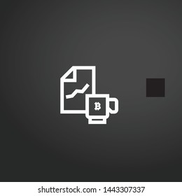 Bitcoin vector icon. Bitcoin concept stroke symbol design. Thin graphic elements vector illustration, outline pattern for your web site design, logo, UI. EPS 10.