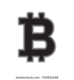 Bitcoin vector icon. Cryptocurrency symbol isolated on white